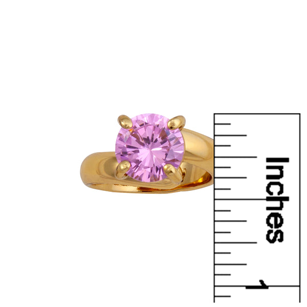 Charles Albert Alchemia Pink CZ Prong Set Adjustable Ring Alchemia Rings