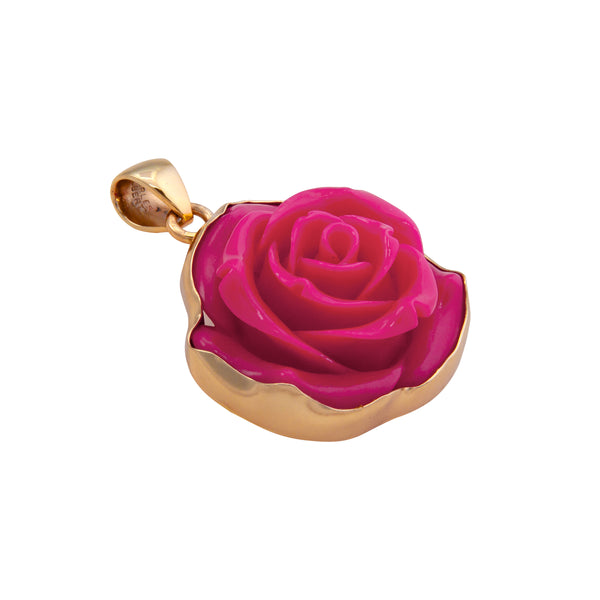 Charles Albert Alchemia Pink Resin Rose Pendant Alchemia Pendants