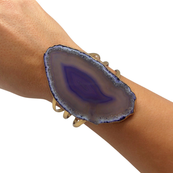 Charles Albert Alchemia Purple Agate Slice Multi-Band Cuff 45% Off - Discontinued Items