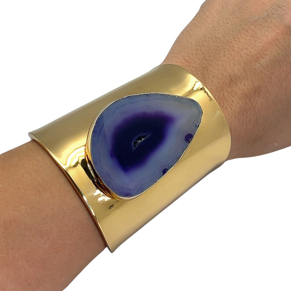 Charles Albert Alchemia Purple Agate Slice Solid Cuff 45% Off - Discontinued Items