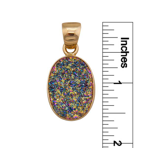 Charles Albert Alchemia Rainbow Druzy Oval Pendant Alchemia Pendants