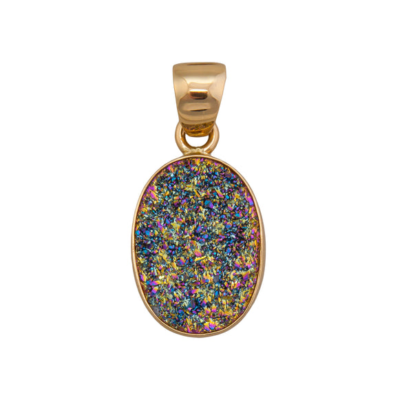 charles albert Alchemia Rainbow Druzy Oval Pendant Alchemia Pendants