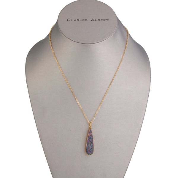 Charles Albert Alchemia Rainbow Druzy Teardrop Pendant Alchemia Pendants