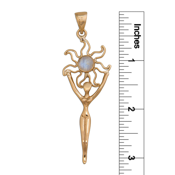 Charles Albert Alchemia Rainbow Moonstone Sun Goddess Pendant Alchemia Pendants