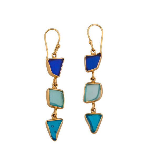 charles albert Alchemia Recycled Multi-Color Glass Earrings Alchemia Earrings
