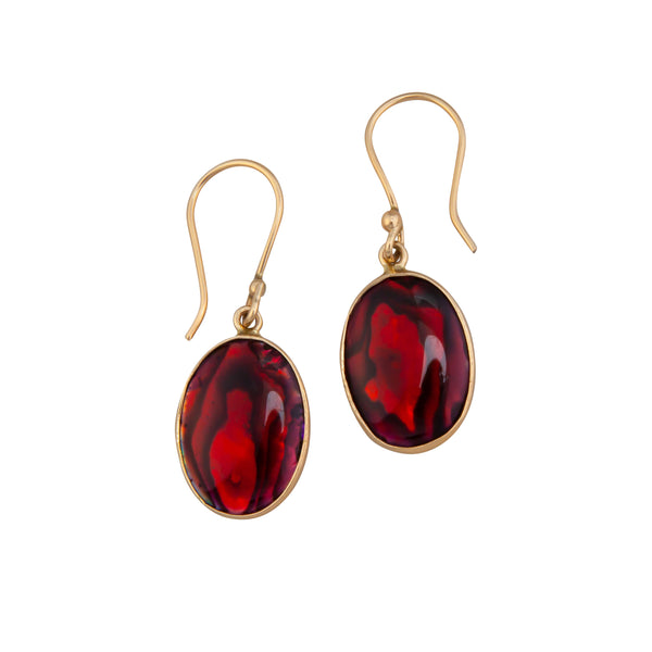 Charles Albert Alchemia Red Abalone Drop Earrings Alchemia Earrings