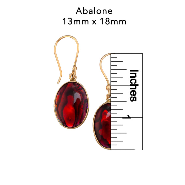 Charles Albert Alchemia Red Abalone Drop Earrings Alchemia Earrings