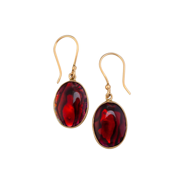 charles albert Alchemia Red Abalone Drop Earrings Alchemia Earrings