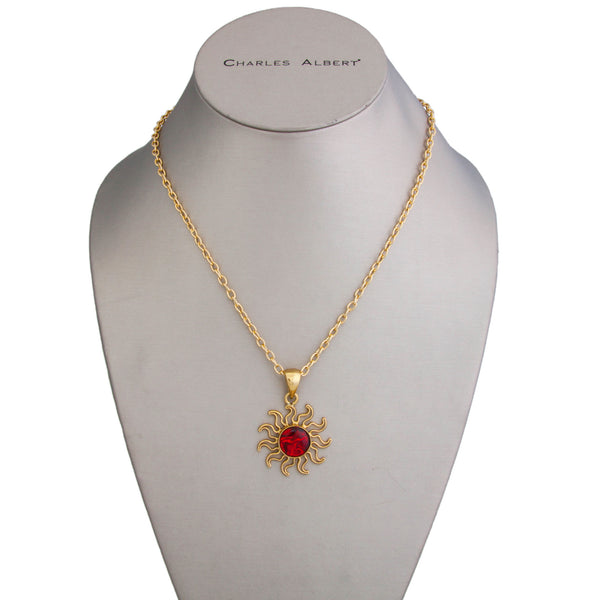 Charles Albert Alchemia Red Abalone Sun Pendant Alchemia Pendants
