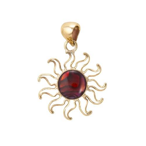 charles albert Alchemia Red Abalone Sun Pendant Alchemia Pendants
