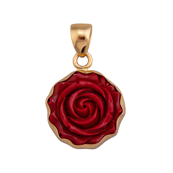 charles albert Alchemia Red Resin Rose Pendant Alchemia Pendants