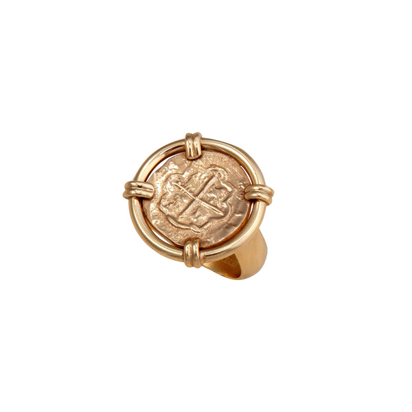 charles albert Alchemia Replica Spanish Coin Prong Set Adjustable Ring Alchemia Rings