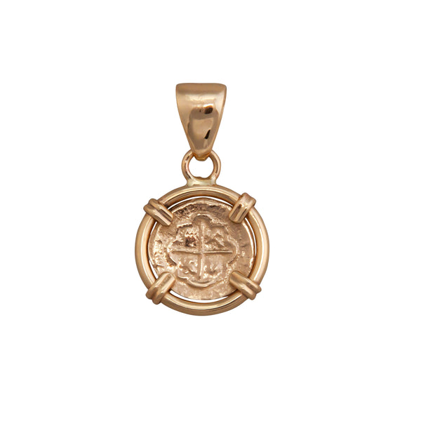 charles albert Alchemia Replica Spanish Coin Reversible Prong Pendant Alchemia Pendants