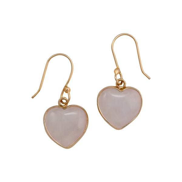 charles albert Alchemia Rose Quartz Heart Drop Petite Earrings Alchemia Earrings