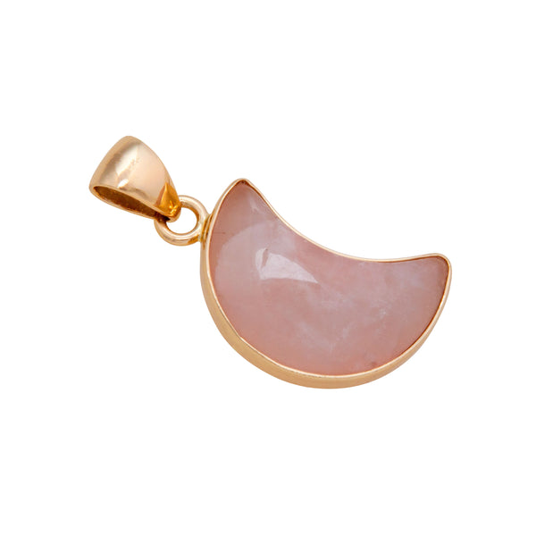 Charles Albert Alchemia Rose Quartz Moon Pendant Alchemia Pendants