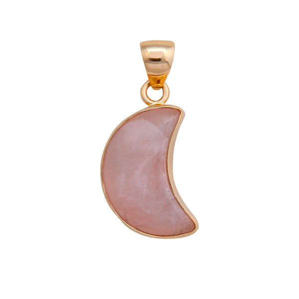 charles albert Alchemia Rose Quartz Moon Pendant Alchemia Pendants