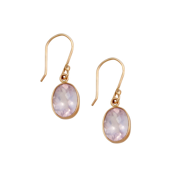 charles albert Alchemia Rose Quartz Oval Drop Earrings Alchemia Earrings
