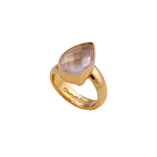 charles albert Alchemia Rose Quartz Teardrop Adjustable Ring Alchemia Rings charles albert Alchemia Rose Quartz Teardrop Adjustable Ring Alchemia Rings