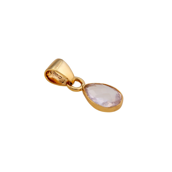 Charles Albert Alchemia Rose Quartz Teardrop Pendant Alchemia Pendants