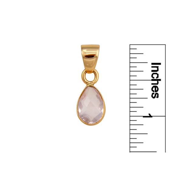 Charles Albert Alchemia Rose Quartz Teardrop Pendant Alchemia Pendants