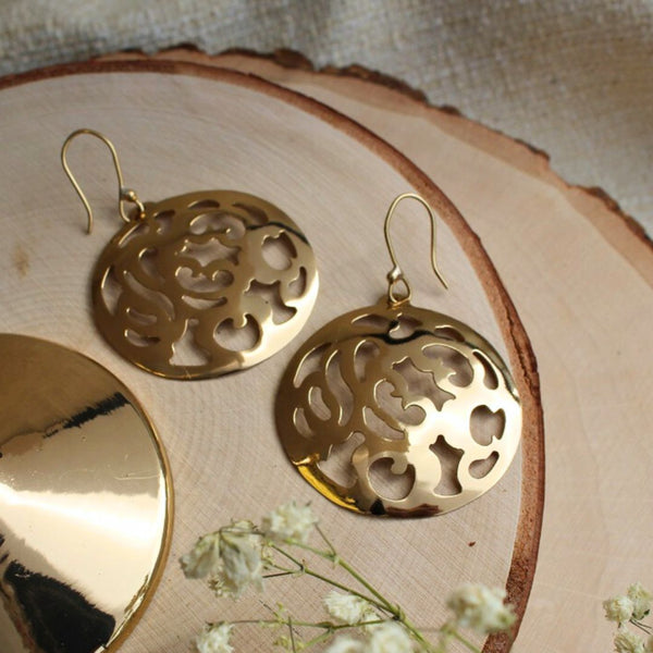 Charles Albert Alchemia Round Patterned Earrings Alchemia Earrings