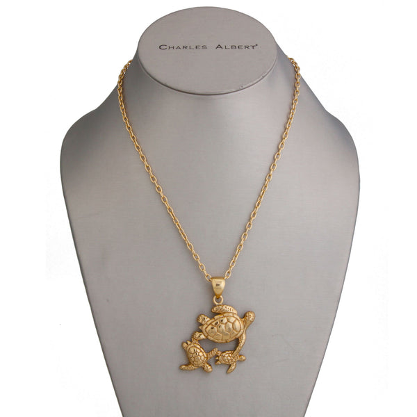 Charles Albert Alchemia Sea Turtle Family Pendant Alchemia Pendants