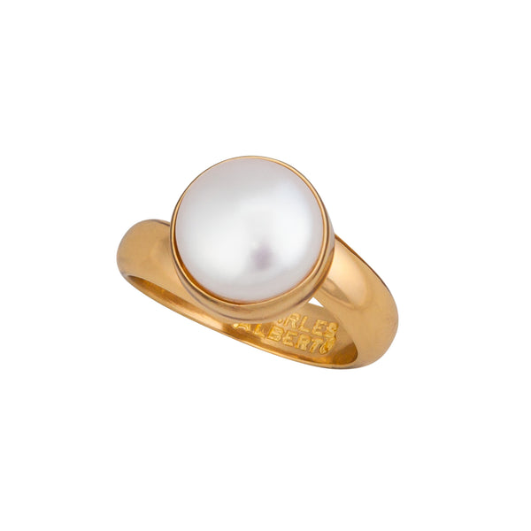 charles albert Alchemia Single Pearl Adjustable Ring Alchemia Rings