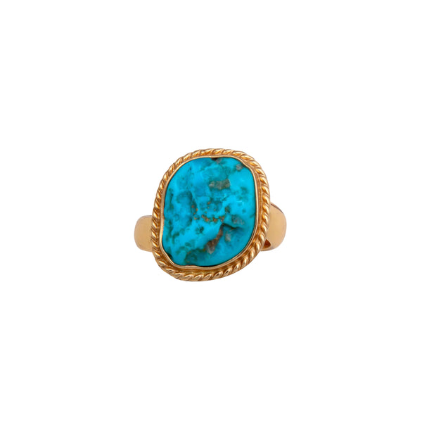 Charles Albert Alchemia Sleeping Beauty Turquoise Adjustable Rope Ring Alchemia Rings