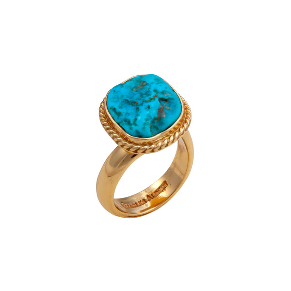 Charles Albert Alchemia Sleeping Beauty Turquoise Adjustable Rope Ring Alchemia Rings
