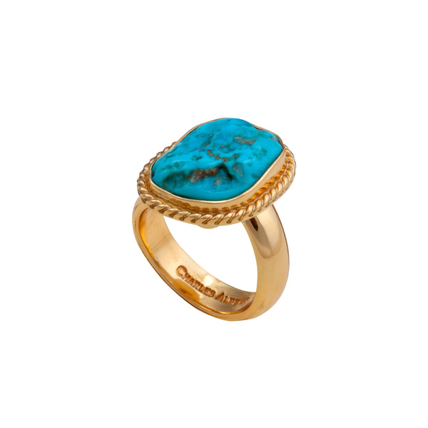 charles albert Alchemia Sleeping Beauty Turquoise Adjustable Rope Ring Alchemia Rings