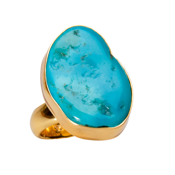 Charles Albert Alchemia Sleeping Beauty Turquoise Freeform Adjustable Ring Alchemia Rings