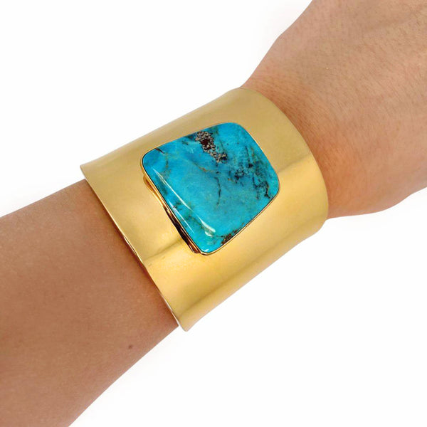 Charles Albert Alchemia Sleeping Beauty Turquoise Solid Cuff Alchemia Bracelets + Cuffs