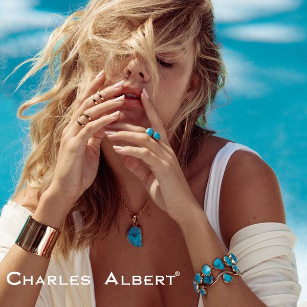 Charles Albert Alchemia Sleeping Beauty Turquoise Wave Cuff Alchemia Bracelets + Cuffs