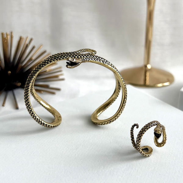 Charles Albert Alchemia Snake Oxidized Cuff Alchemia Bracelets + Cuffs
