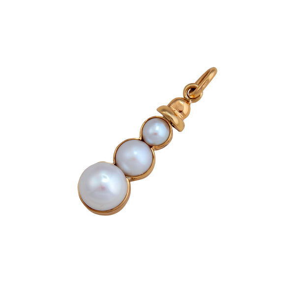 Charles Albert Alchemia Snowman Pearl Pendant With Chain Included Alchemia Pendants