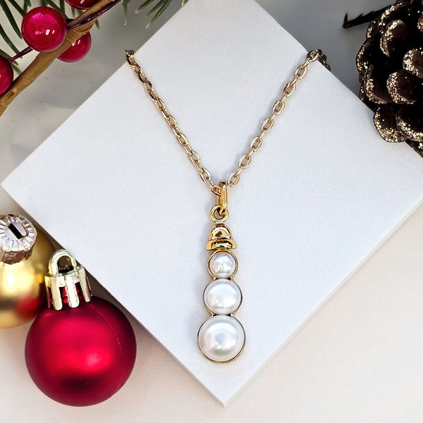Charles Albert Alchemia Snowman Pearl Pendant With Chain Included Alchemia Pendants