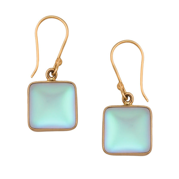 charles albert Alchemia Square Luminite Drop Earrings Alchemia Earrings