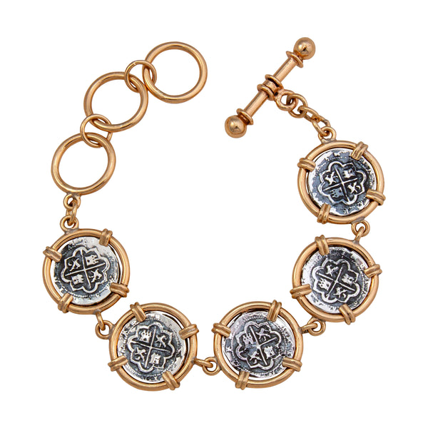 charles albert Alchemia & Sterling Silver Replica Spanish Coin Bracelet Alchemia Bracelets + Cuffs charles albert Alchemia & Sterling Silver Replica Spanish Coin Bracelet Alchemia Bracelets + Cuffs