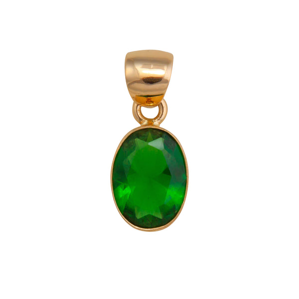 charles albert Alchemia Synthetic Emerald Oval Pendant Alchemia Pendants