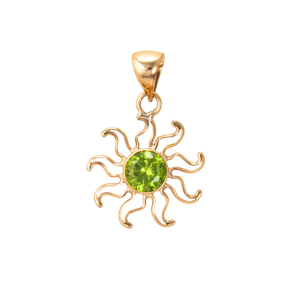 charles albert Alchemia Synthetic Peridot Sun Pendant Alchemia Pendants