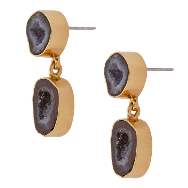 Charles Albert Alchemia Tabasco Geode Double Post Earrings Alchemia Earrings
