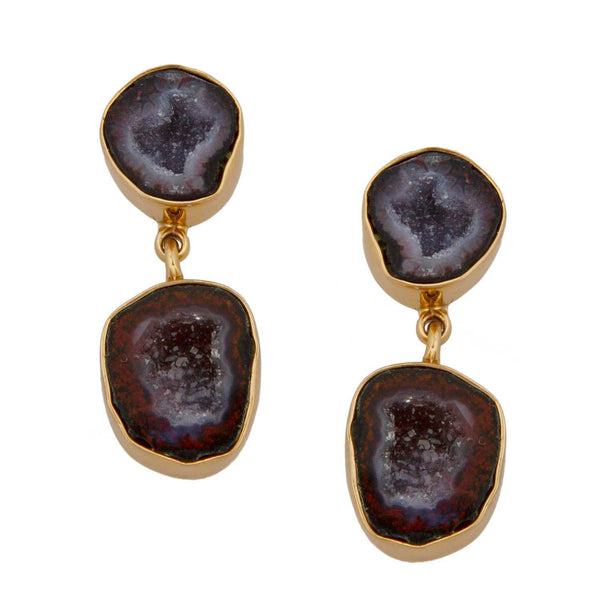 charles albert Alchemia Tabasco Geode Double Post Earrings Alchemia Earrings