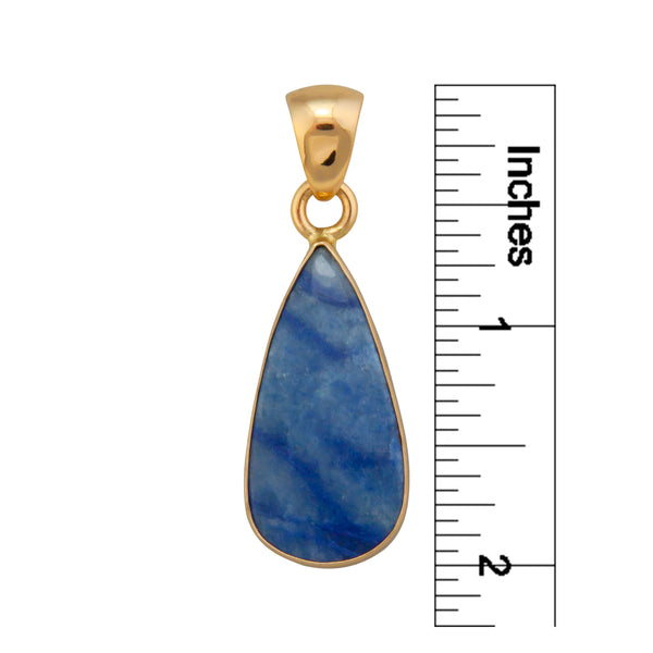 Charles Albert Alchemia Teardrop Blue Aventurine Pendant Alchemia Pendants