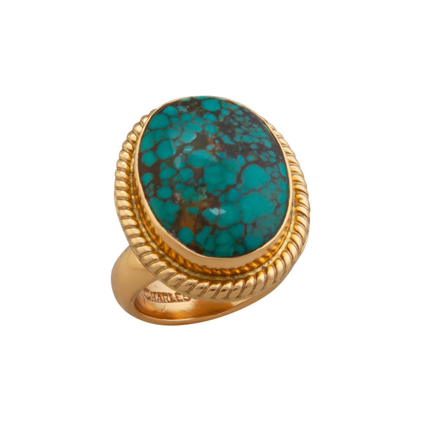 Charles Albert Alchemia Turquoise Adjustable Rope Ring Alchemia Rings