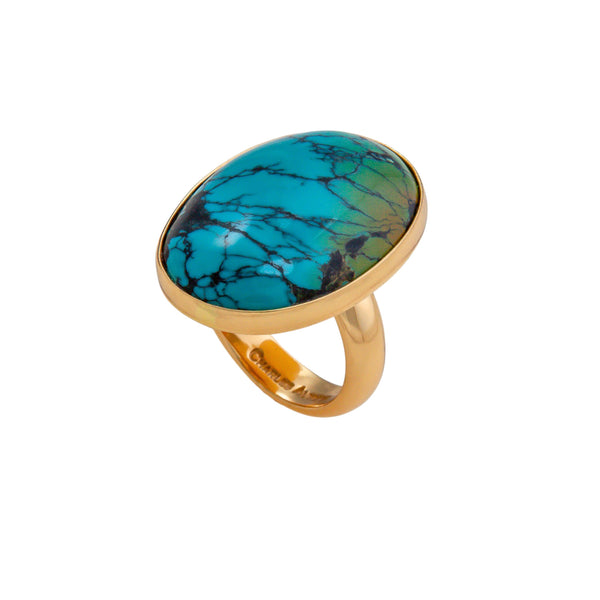 Charles Albert Alchemia Turquoise Oval Adjustable Ring Alchemia Rings