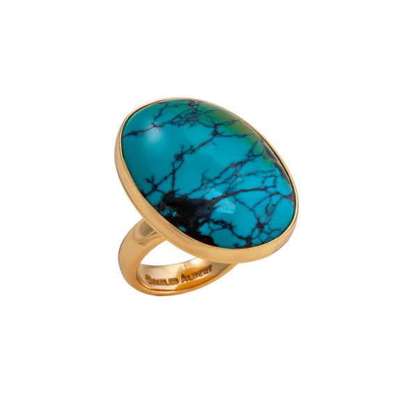 charles albert Alchemia Turquoise Oval Adjustable Ring Alchemia Rings