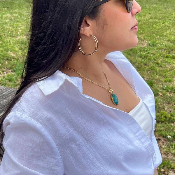 Charles Albert Alchemia Turquoise Oval Pendant Alchemia Pendants