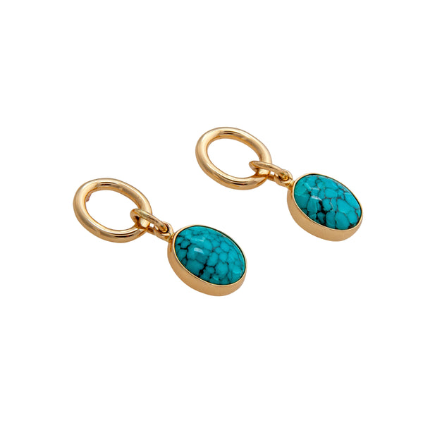 Charles Albert Alchemia Turquoise Oval Post Earrings Alchemia Earrings