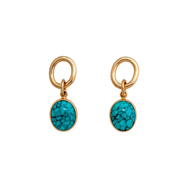 charles albert Alchemia Turquoise Oval Post Earrings Alchemia Earrings