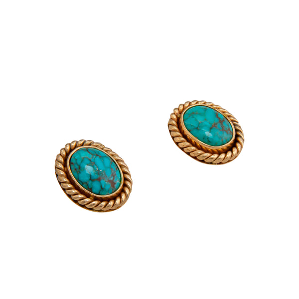 Charles Albert Alchemia Turquoise Rope Post Earrings Alchemia Earrings